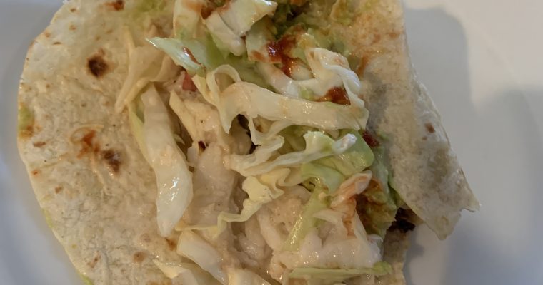 Day 12. Fish Burritos with Cabbage Slaw