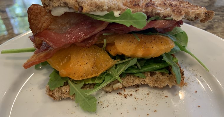 Day 2. BLTA Sandwich. Bacon, Lettuce, Tomato Avocado Sandwich